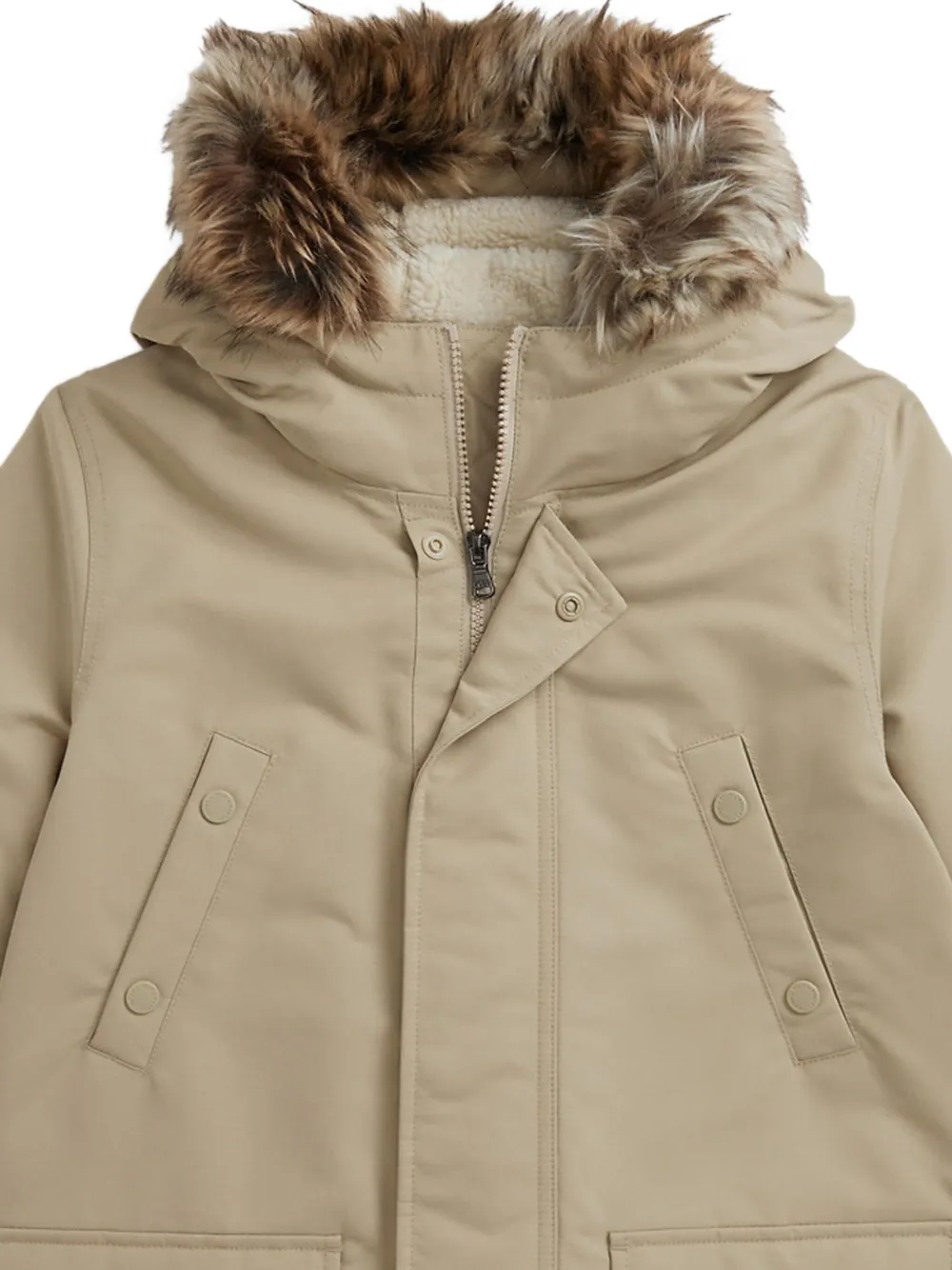 POLO RALPH LAUREN KIDS Parka van imitatiebont Beige