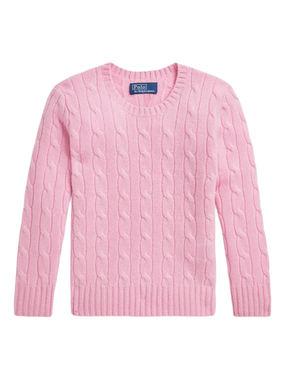 POLO RALPH LAUREN KIDS Maglione con lavorazione intrecciata - Rosa