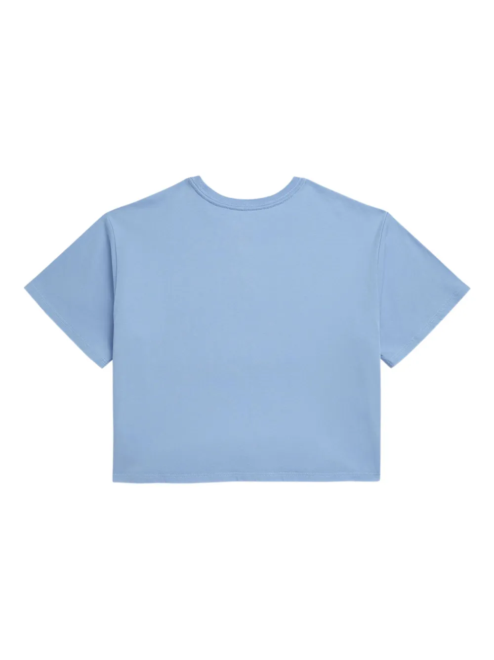 POLO RALPH LAUREN KIDS Cropped T-shirt met borduurwerk Blauw