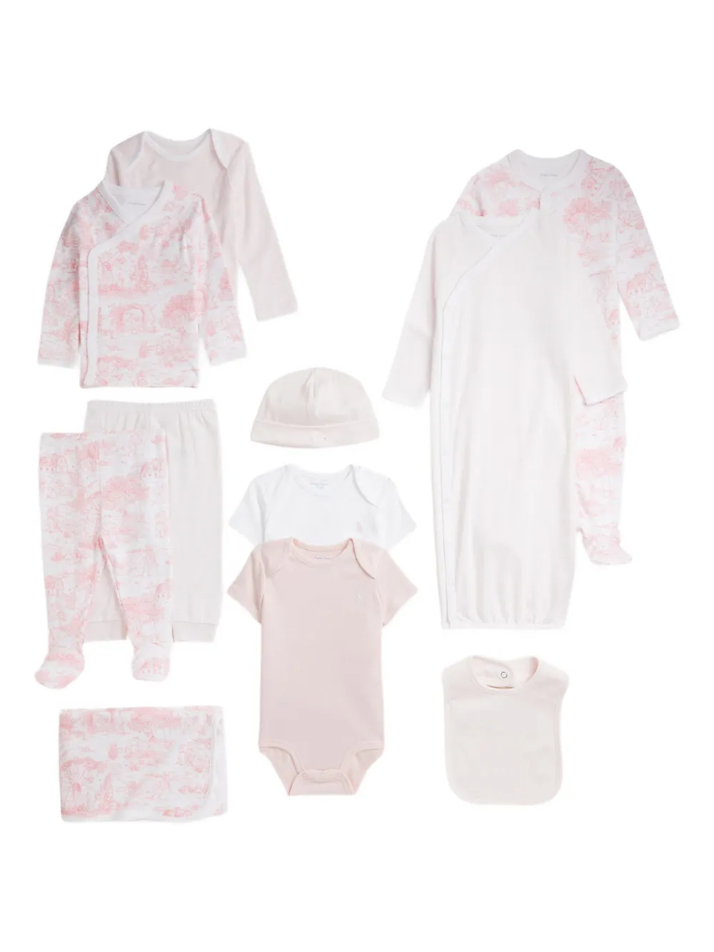 POLO RALPH LAUREN KIDS Babypakje met bloe print Roze