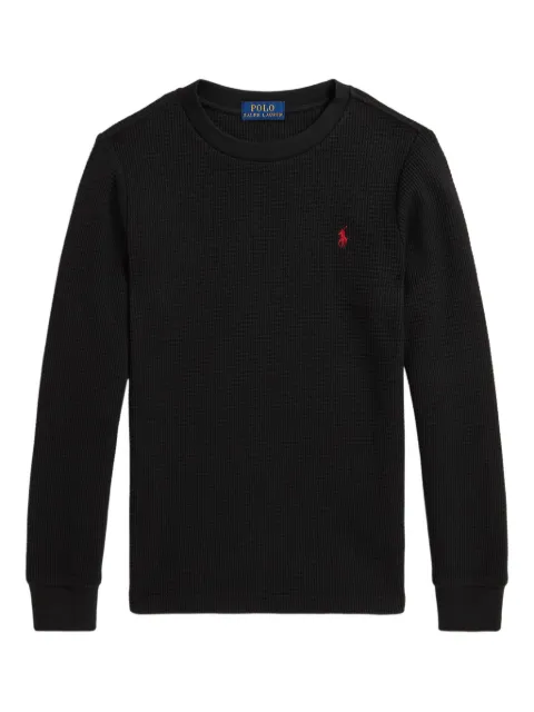 POLO RALPH LAUREN KIDS waffle-knit sweatshirt