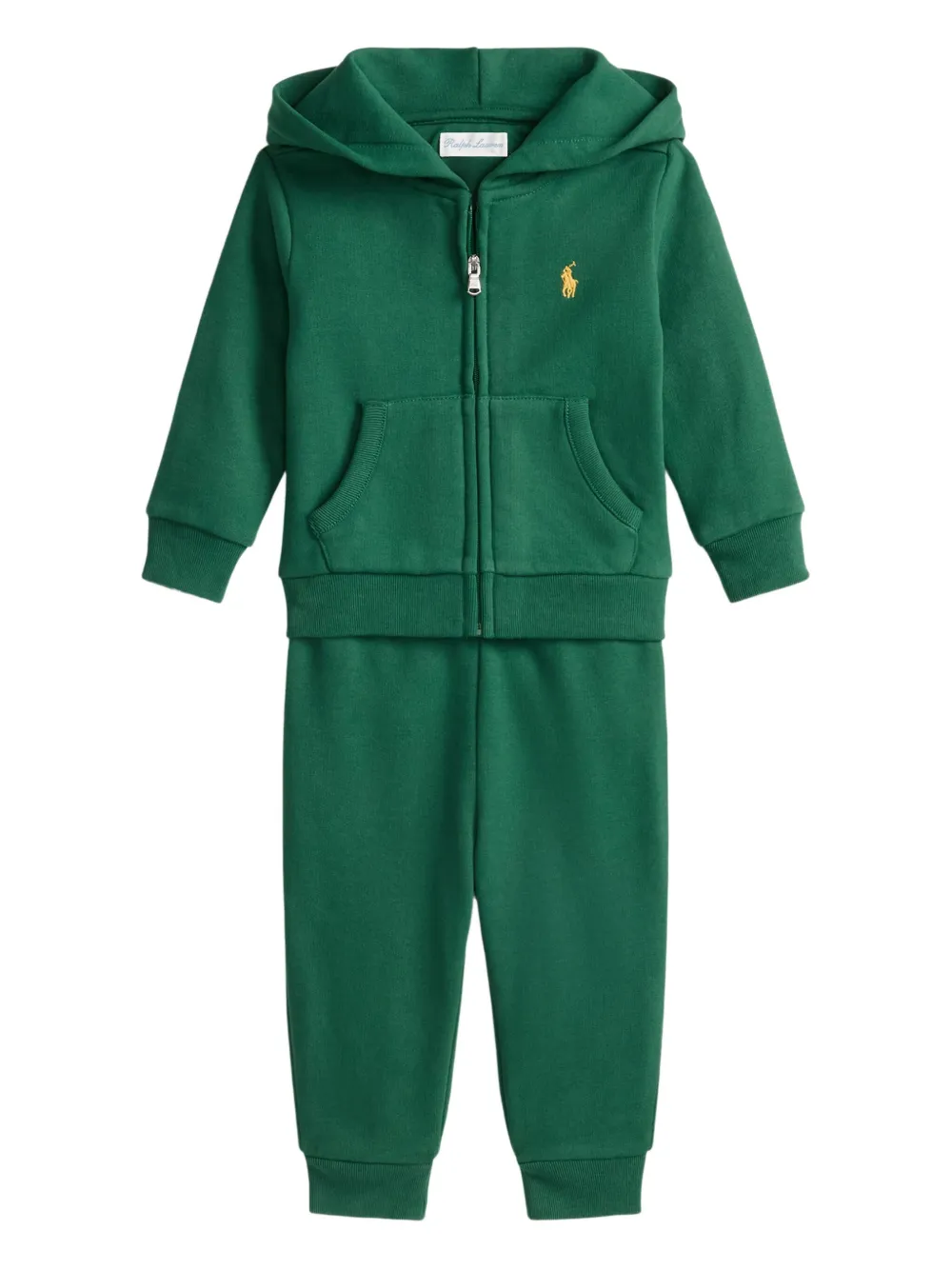 POLO RALPH LAUREN KIDS zip-up hoodie tracksuit set Groen
