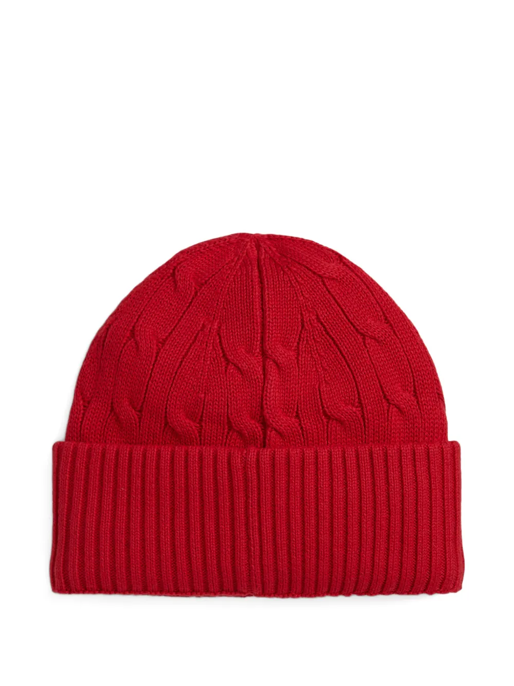 POLO RALPH LAUREN KIDS Kabelgebreide muts Rood