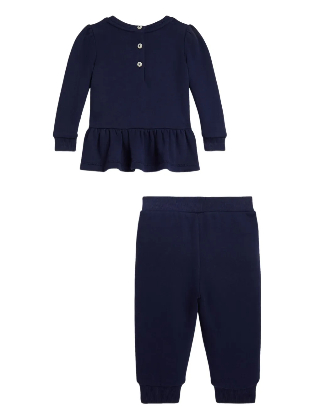 POLO RALPH LAUREN KIDS Trainingspak met teddybeerprint en ruches Blauw