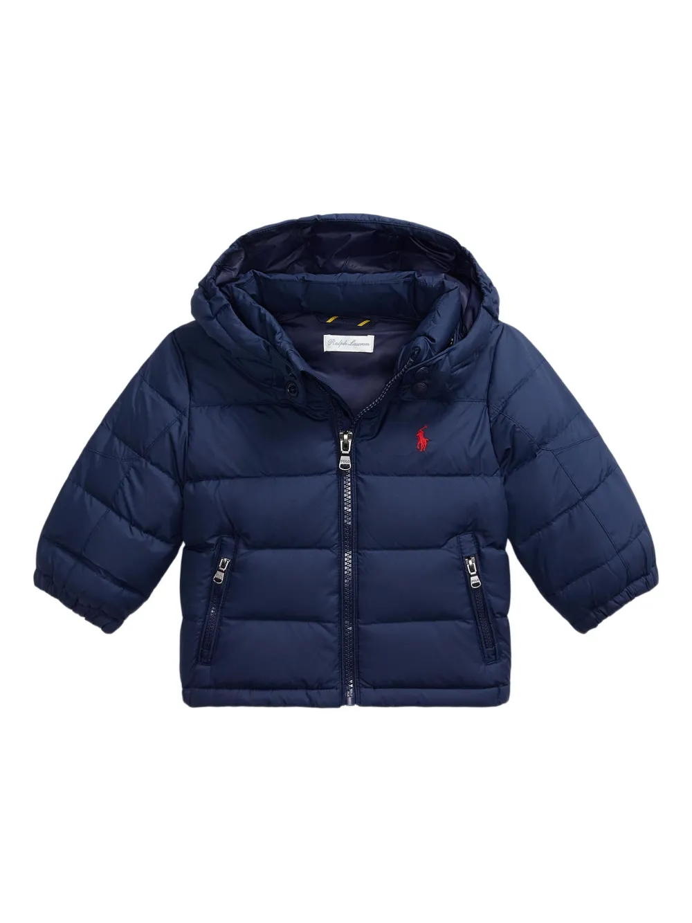 POLO RALPH LAUREN KIDS quilted hooded jacket Blauw