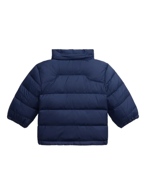 POLO RALPH LAUREN KIDS Piumino Trapuntato Con Cappuccio Blu