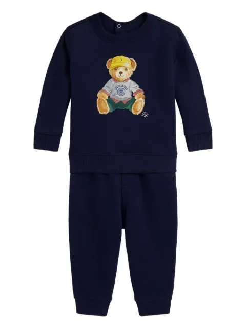 POLO RALPH LAUREN KIDS طقم بنطال رياضي وسويت شيرت 'بولو بير' بطبعة