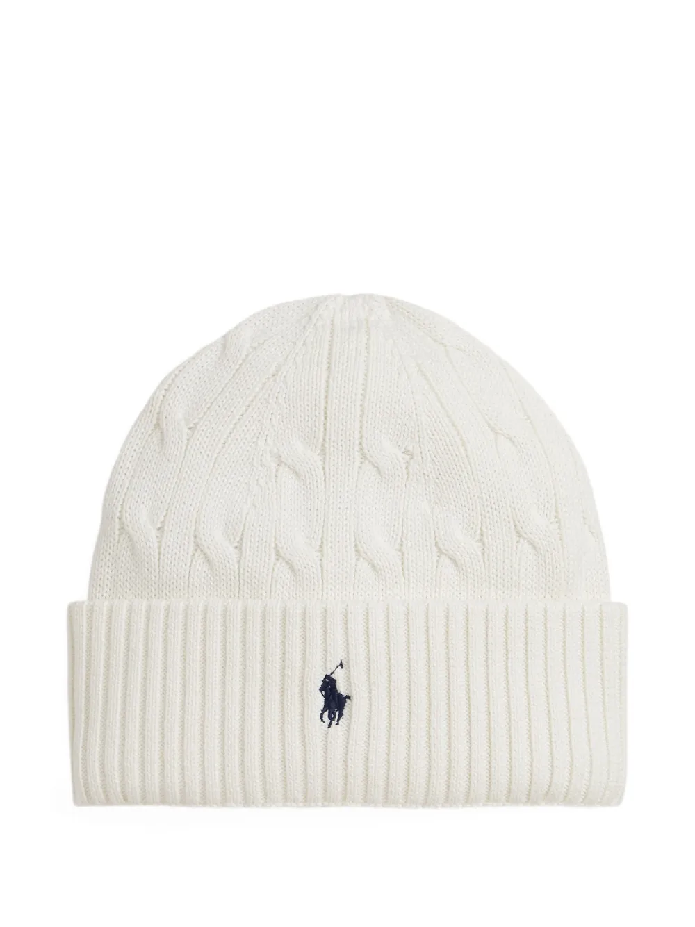 POLO RALPH LAUREN KIDS ケーブルニット ビーニー - ホワイト POLO RALPH LAUREN KIDS ケーブルニット ビーニー - ホワイト