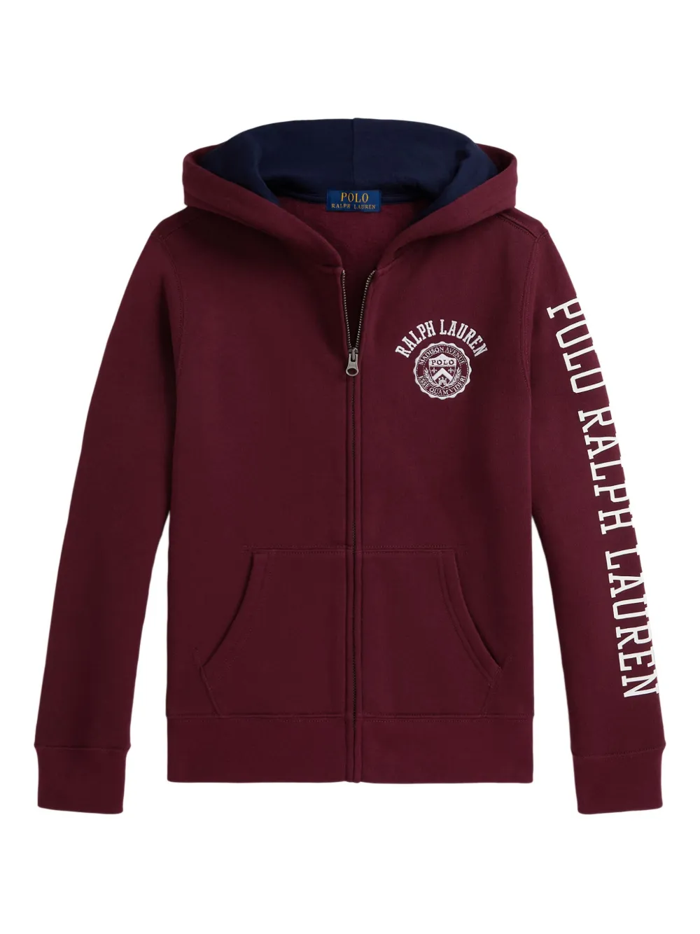 POLO RALPH LAUREN KIDS logo full-zip hoodie Rood