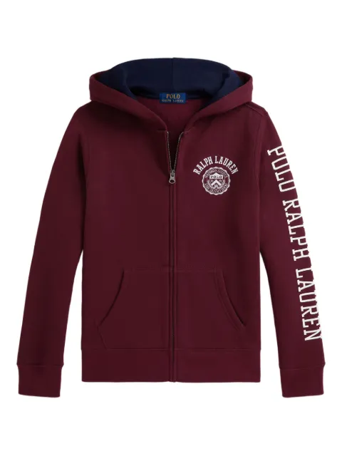 POLO RALPH LAUREN KIDS logo full-zip hoodie