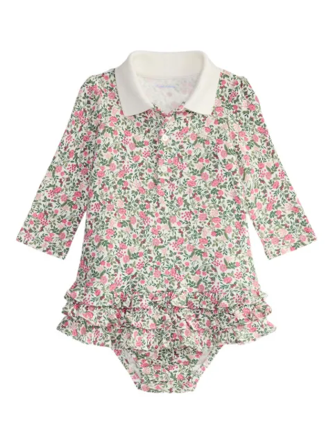 POLO RALPH LAUREN KIDS floral-print ruffled dress-bloomer set