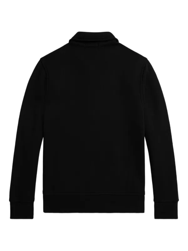 POLO RALPH LAUREN KIDS Fleece zip-neck Jumper | Black | FARFETCH