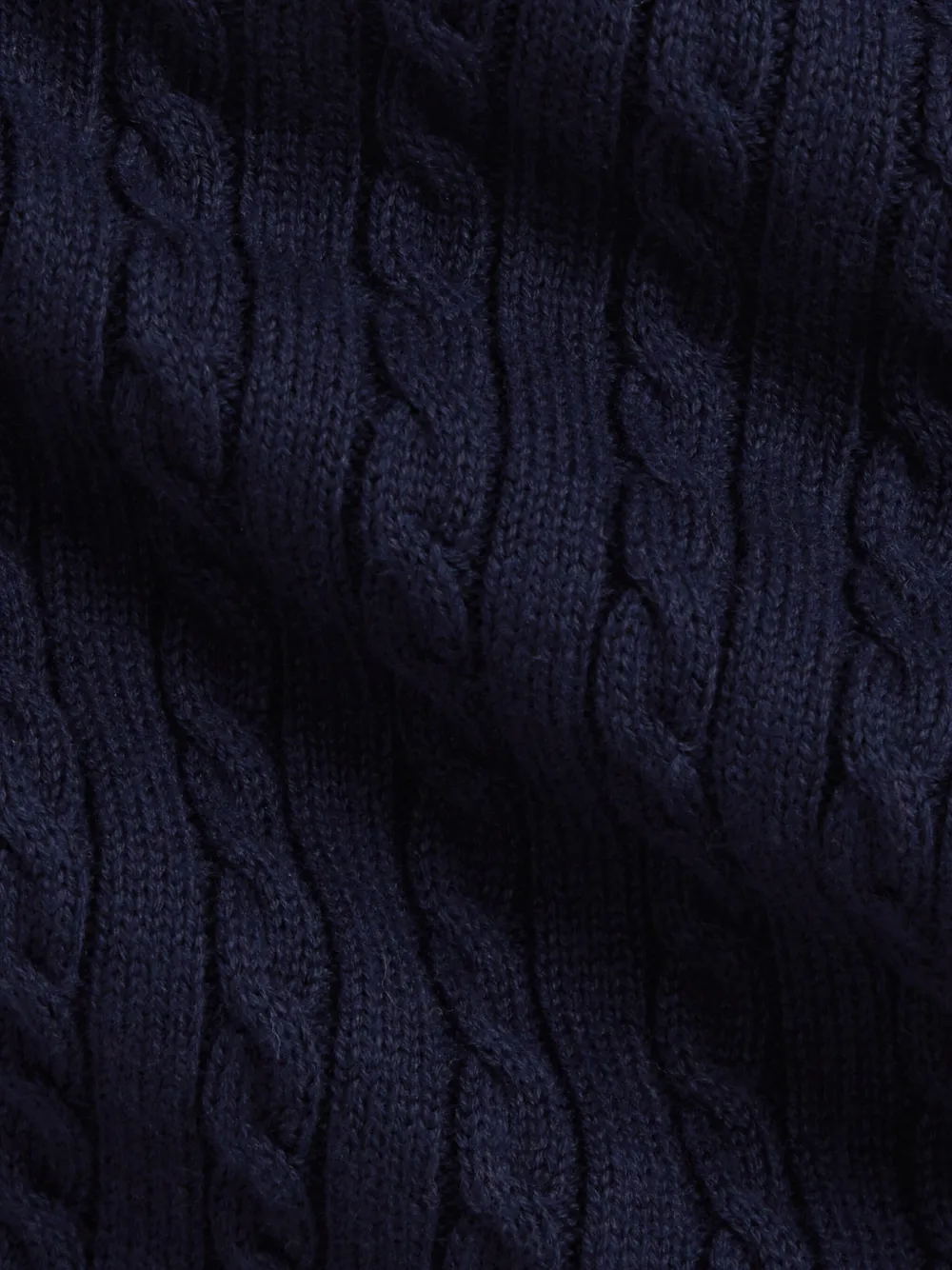 POLO RALPH LAUREN KIDS Kabelgebreide geplooide jurk Blauw