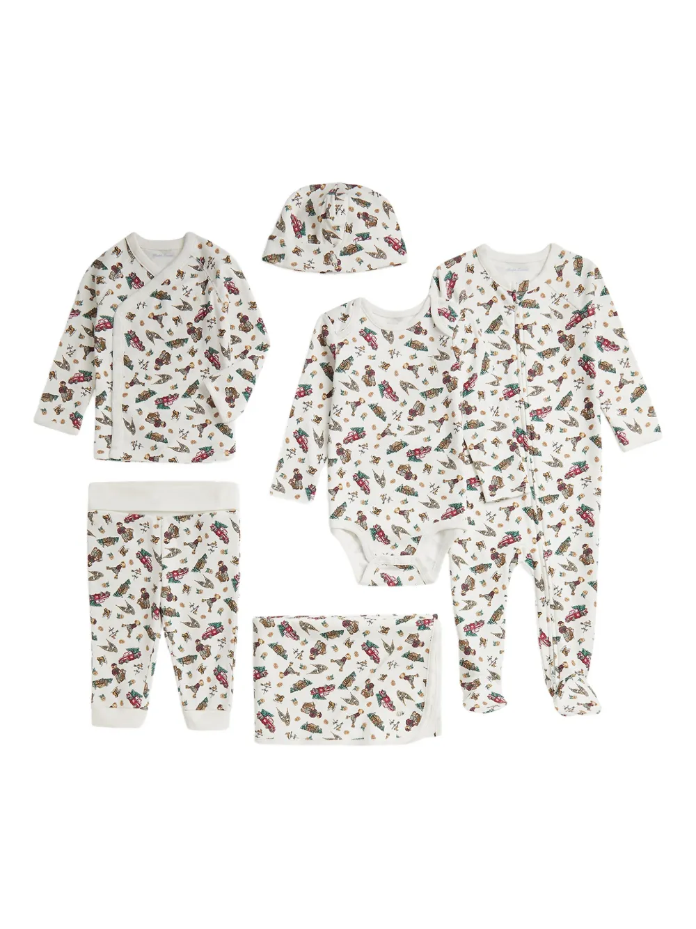 POLO RALPH LAUREN KIDS ベアプリント ギフトセット - ホワイト POLO RALPH LAUREN KIDS ベアプリント ギフトセット - ホワイト