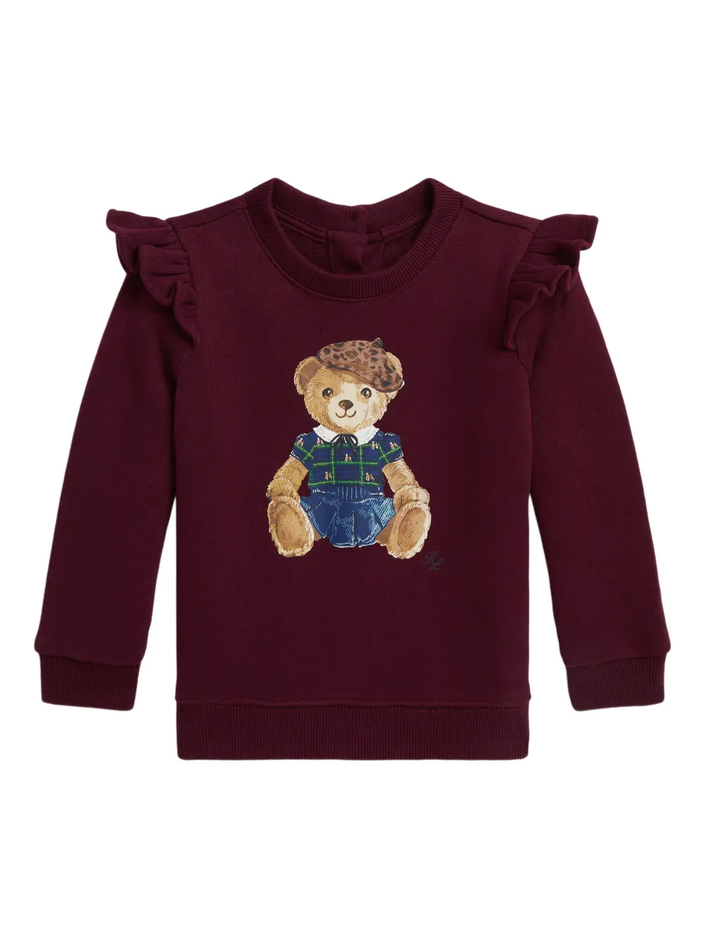 POLO RALPH LAUREN KIDS Sweater met ruche afwerking Rood