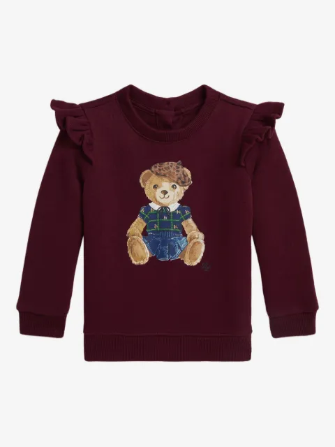 POLO RALPH LAUREN KIDS sudadera con ribete de volantes