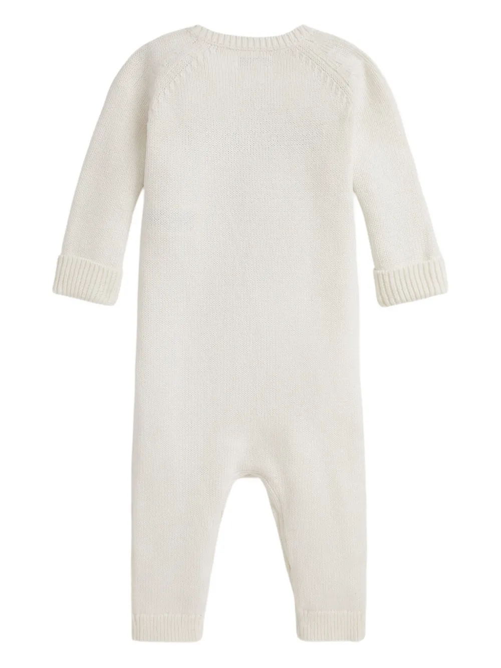 POLO RALPH LAUREN KIDS Gebreide romper met vlag intarsia - Wit
