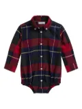 POLO RALPH LAUREN KIDS oxford-plaid bodysuit - Red