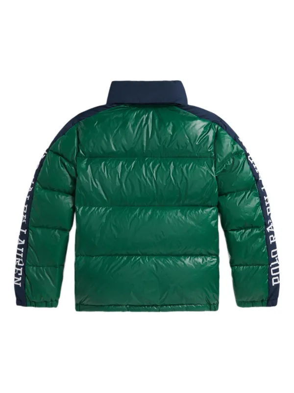 POLO RALPH LAUREN KIDS Logo Hooded Puffer Jacket Green FARFETCH PH