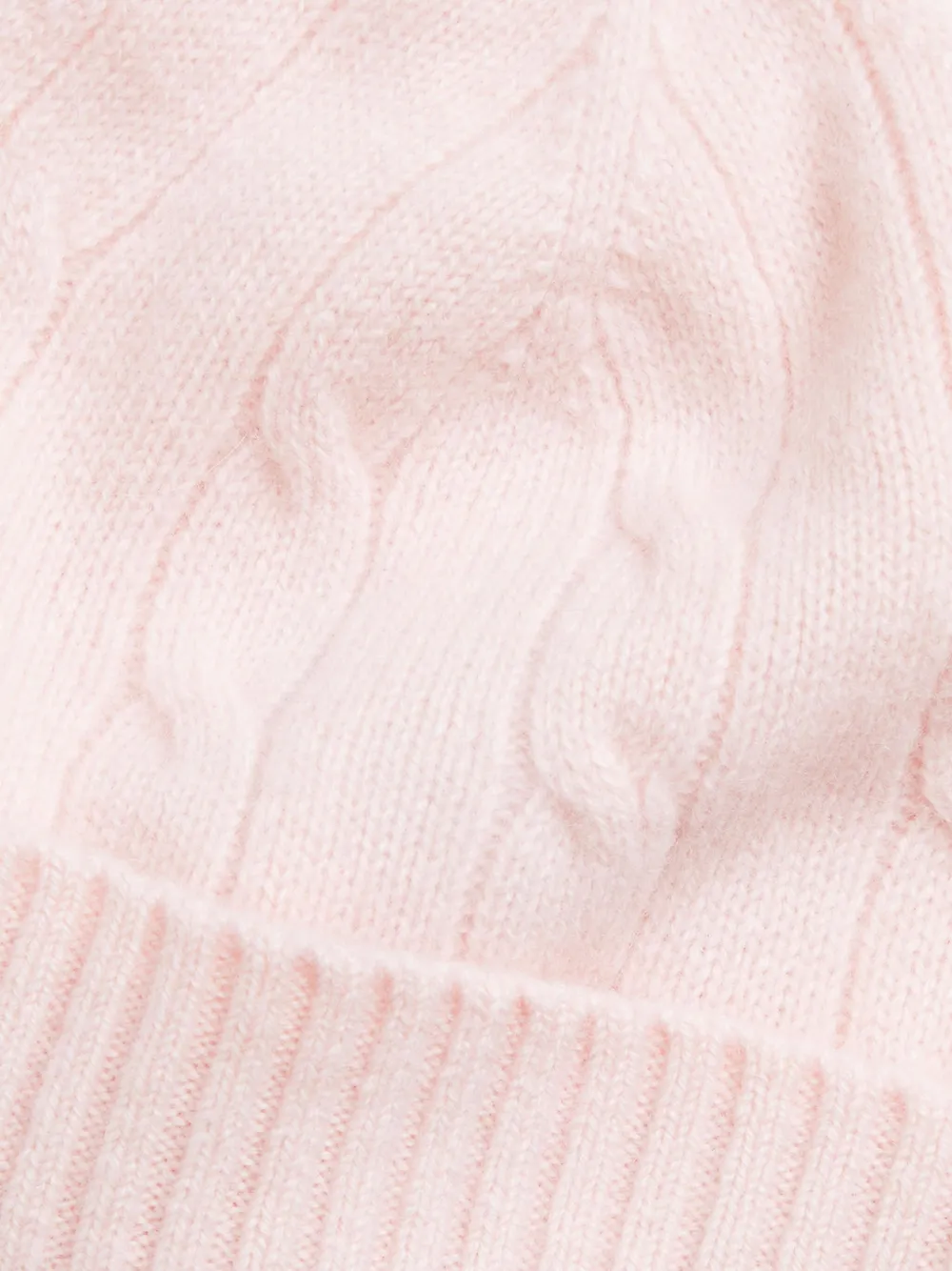 POLO RALPH LAUREN KIDS Kabelgebreide muts en laarzen set Roze