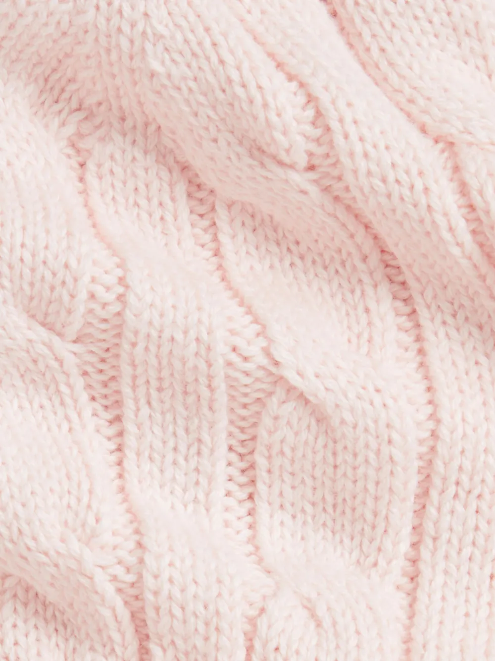 POLO RALPH LAUREN KIDS Kabelgebreide muts en laarzen set Roze