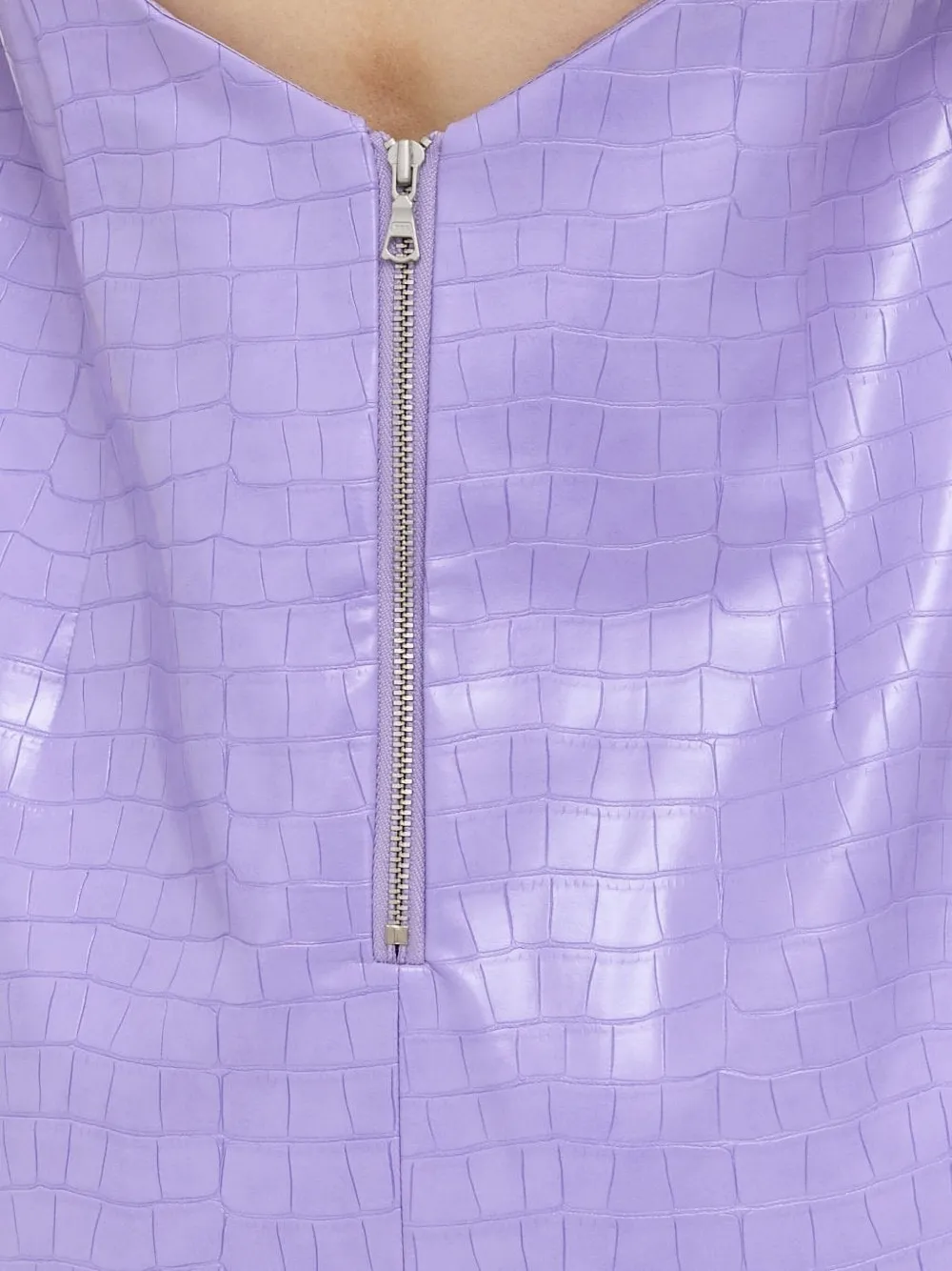 Bardot Crocodile-embossed Midi Dress In Purple