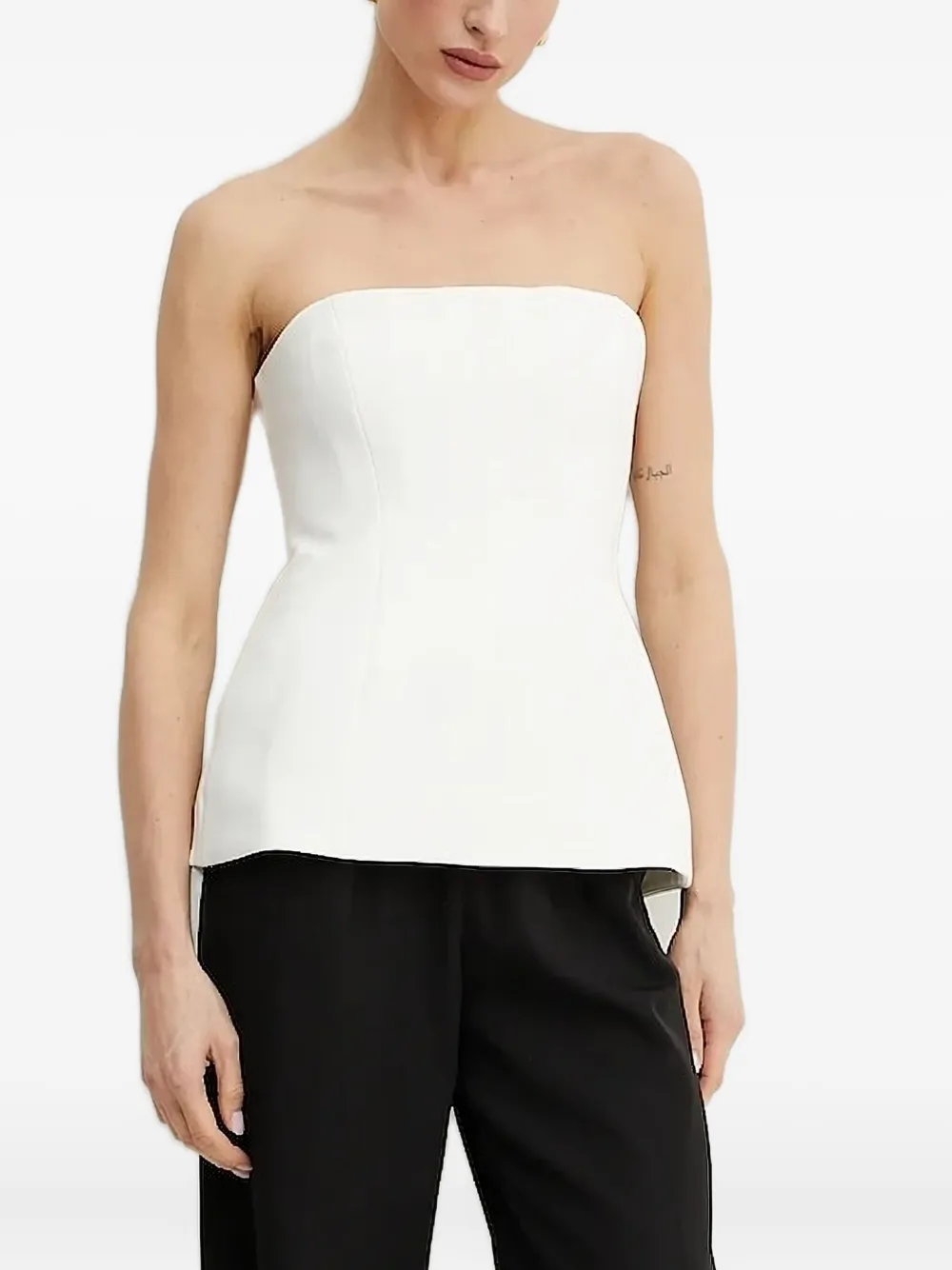 Bardot Strapless top Wit