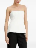 Bardot strapless peplum top - White