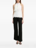 Bardot floral-lace halter top - White