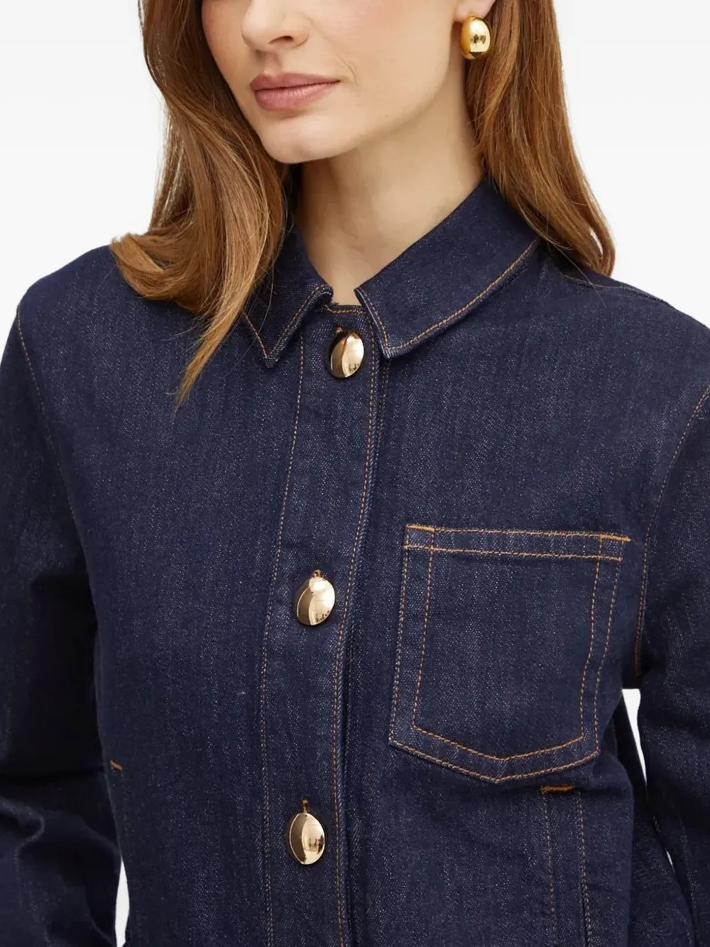 Bardot Lorenzo Denim Shirt Dark In Blue