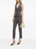 Bardot halterneck button top - Grey