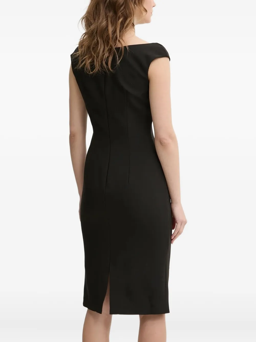 Bardot Audrey midi-jurk met vierkante hals - Zwart