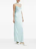 Bardot cowl-neck draped maxi dress - Blue