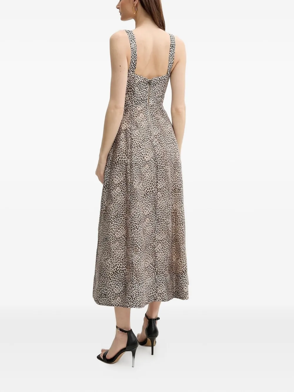 Bardot Lilah midi-jurk met luipaardprint - Beige