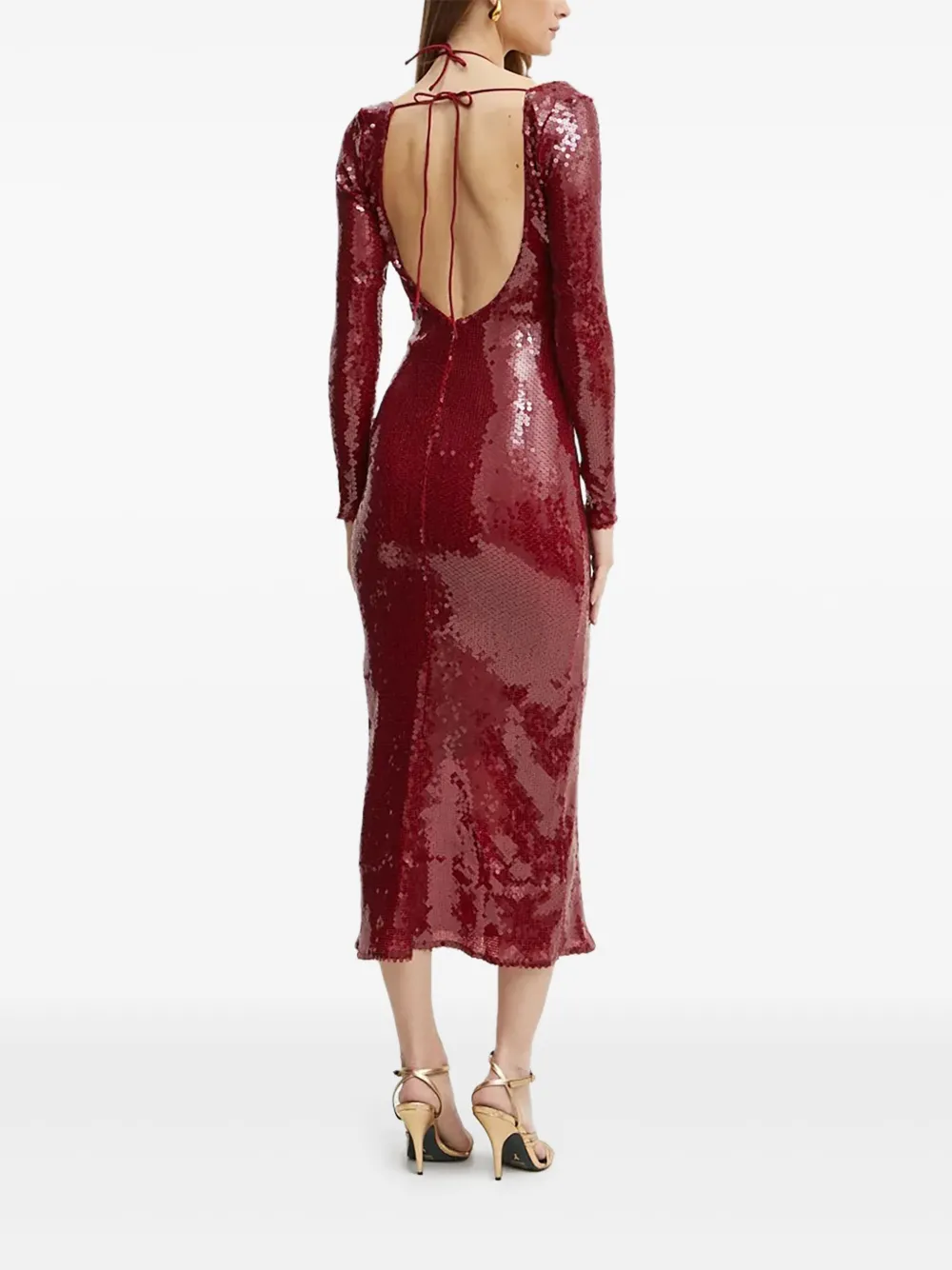 Bardot Mini-jurk met pailletten - Rood