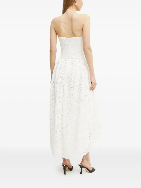 Bardot Felicidad Strapless Asymmetric Dress | White | FARFETCH