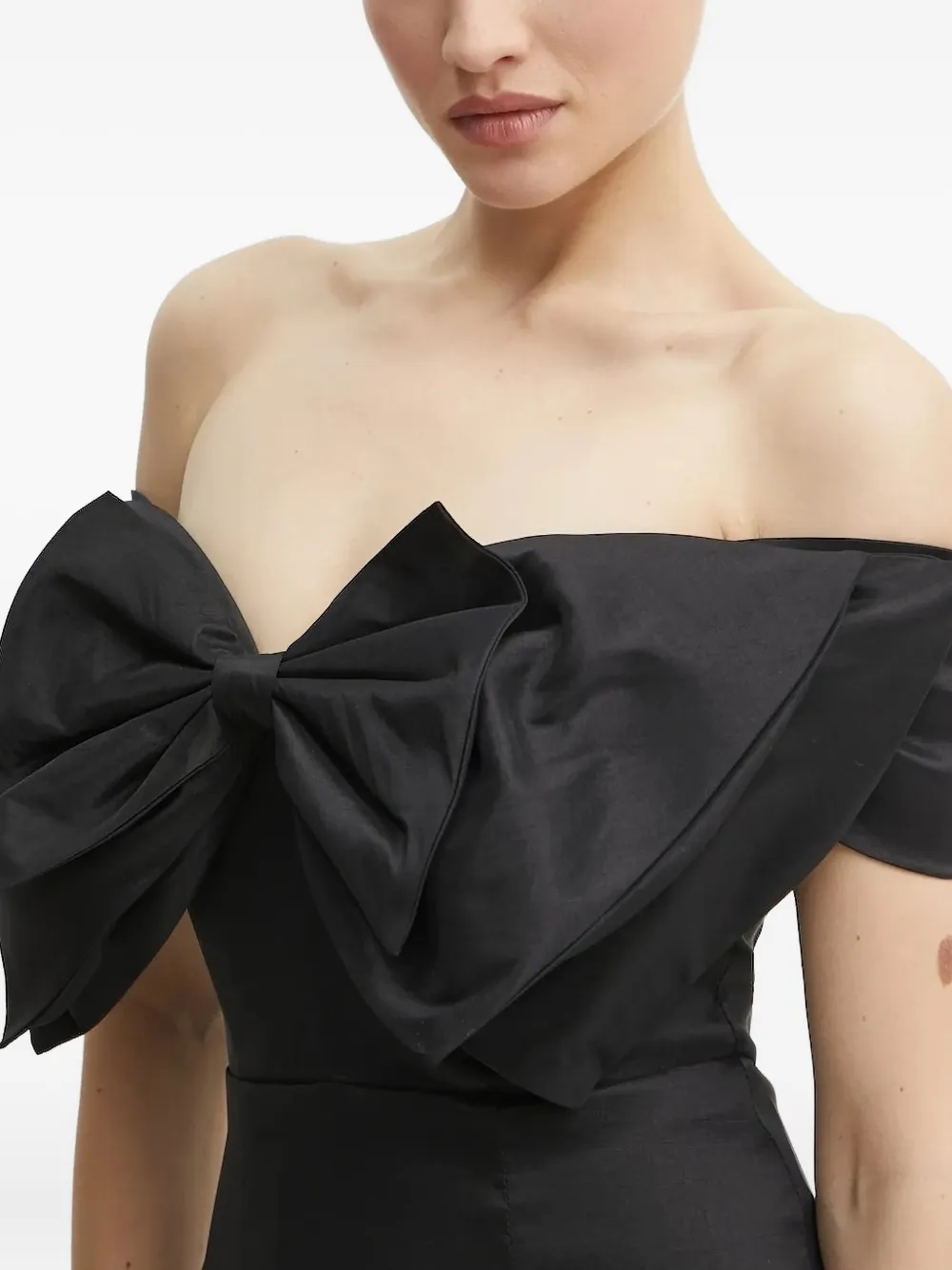 Bardot Jurk met strikdetail Zwart