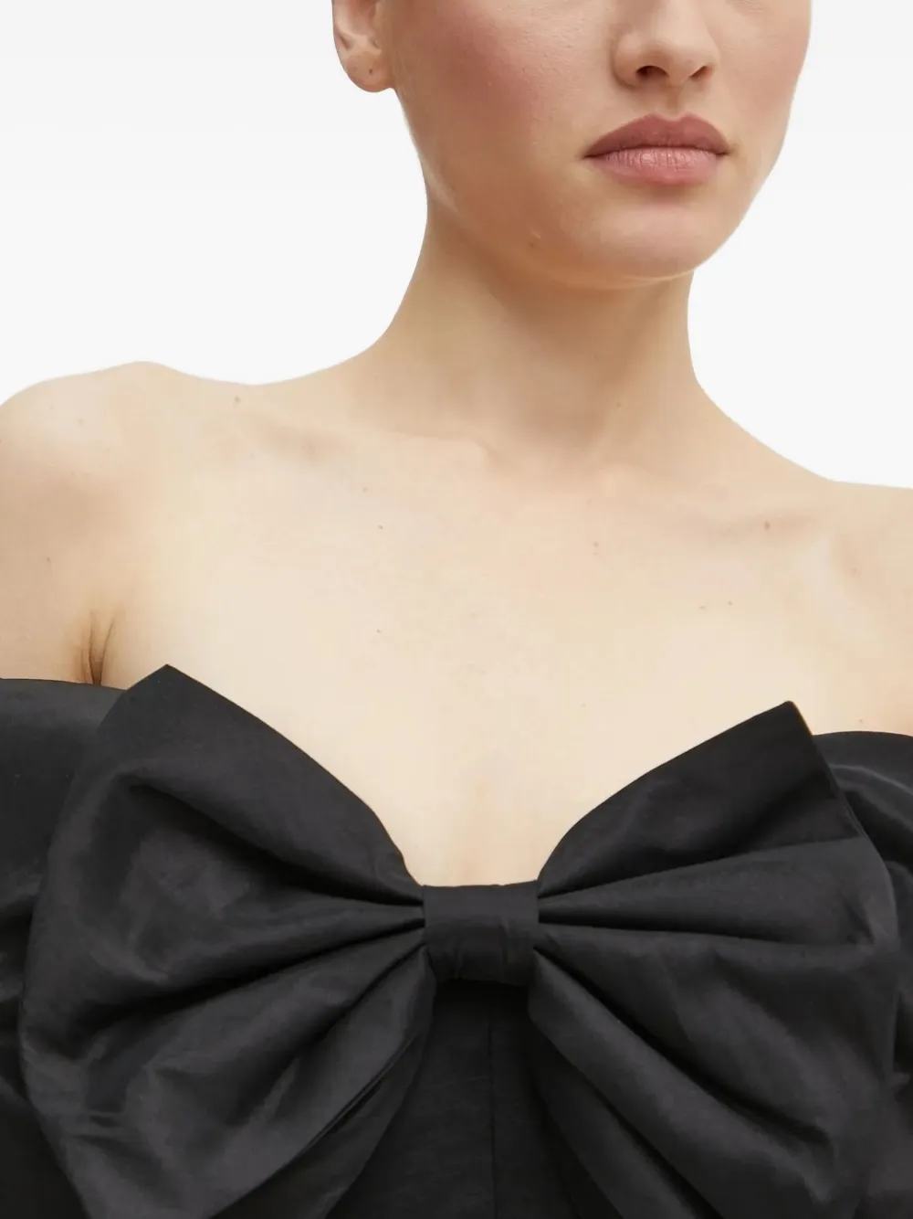 Bardot Jurk met strikdetail Zwart