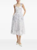 Bardot floral-print button-front midi dress - White