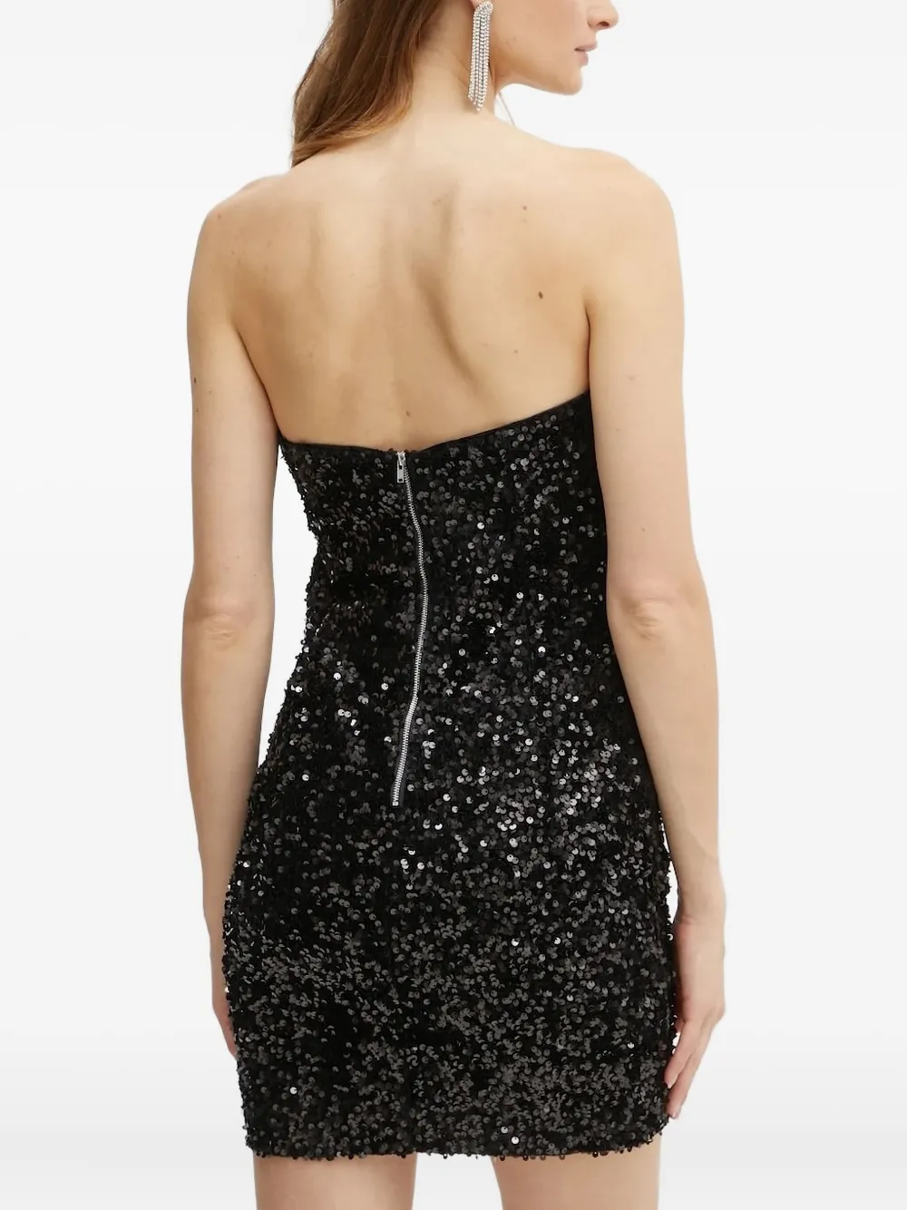 Bardot sequinned mini dress - Zwart