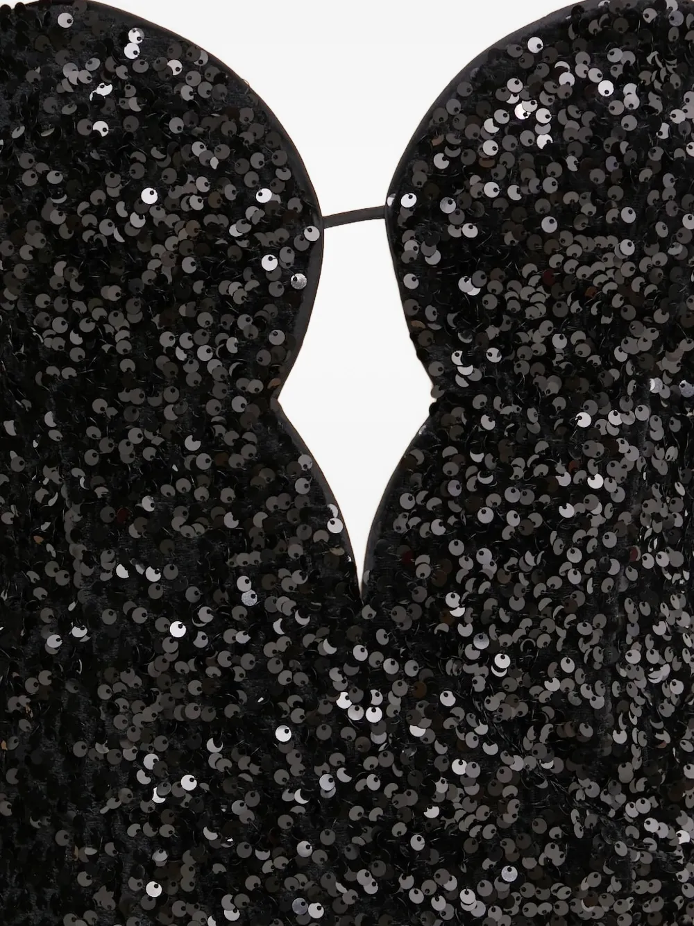 Bardot Mini-jurk met pailletten Zwart