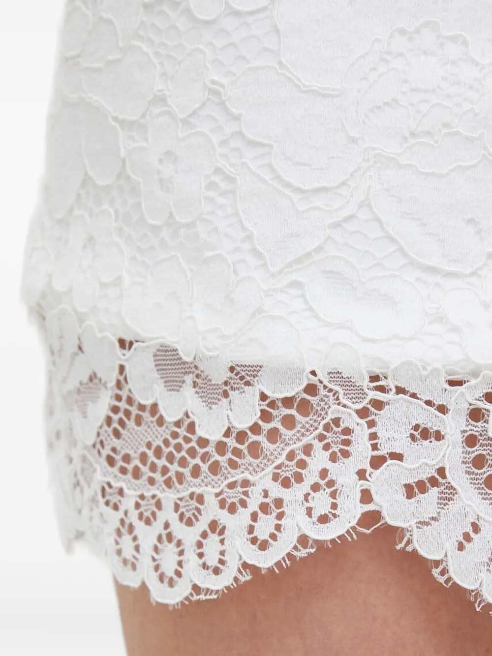 Bardot Kanten mini-jurk Wit