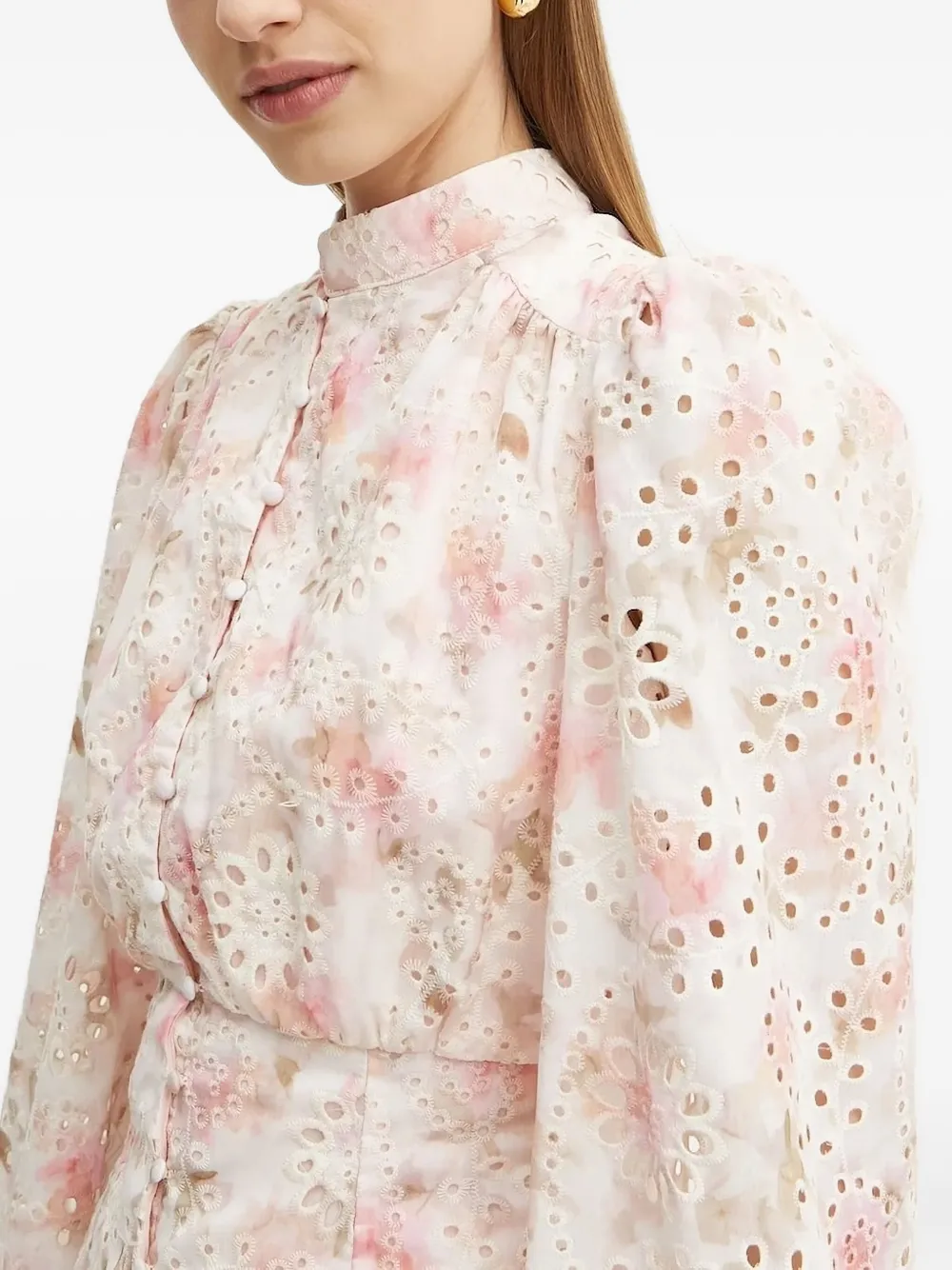 Bardot Mini-jurk met bloemenprint - Wit
