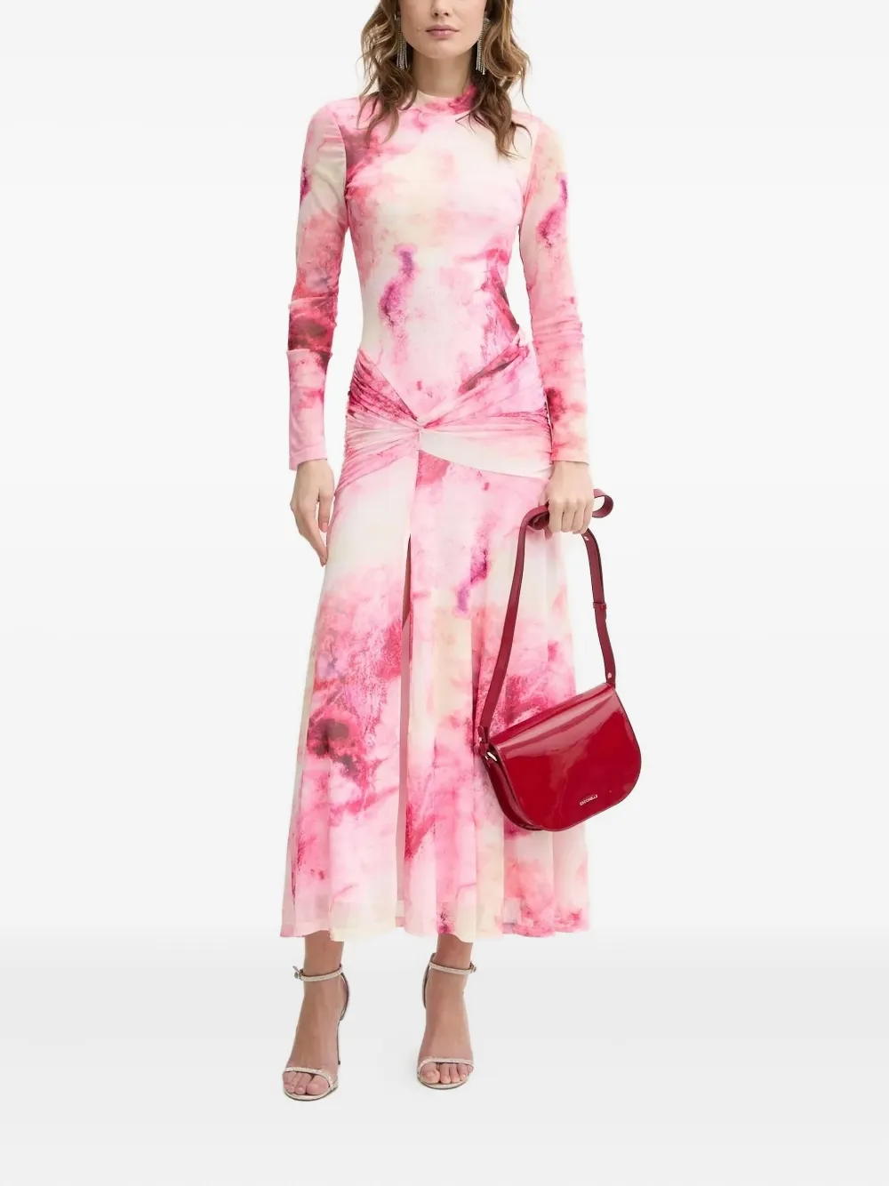 Bardot Midi-jurk met bloemenprint Roze