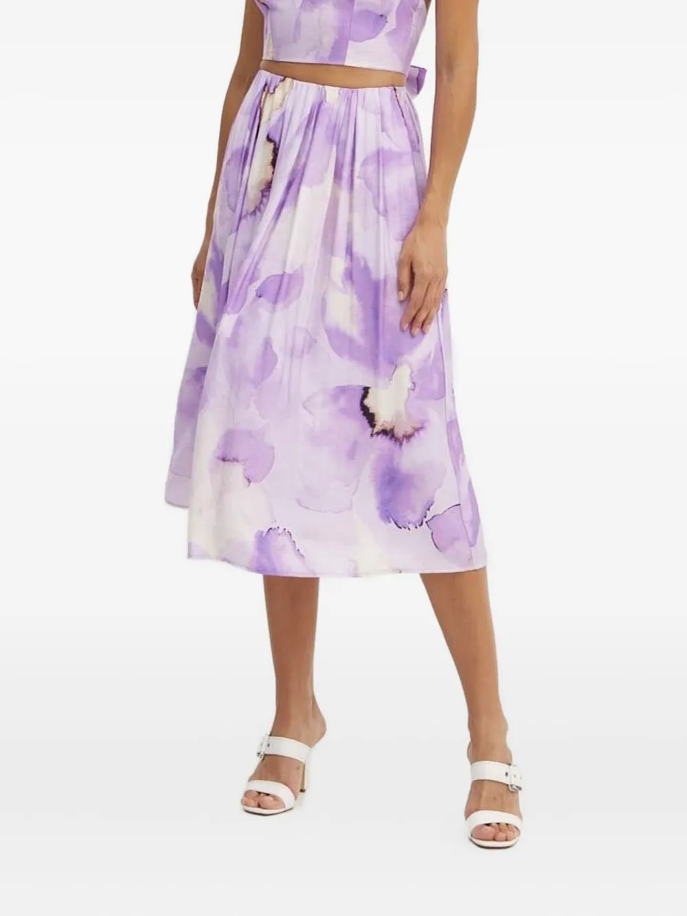Bardot Rok met bloemenprint Paars