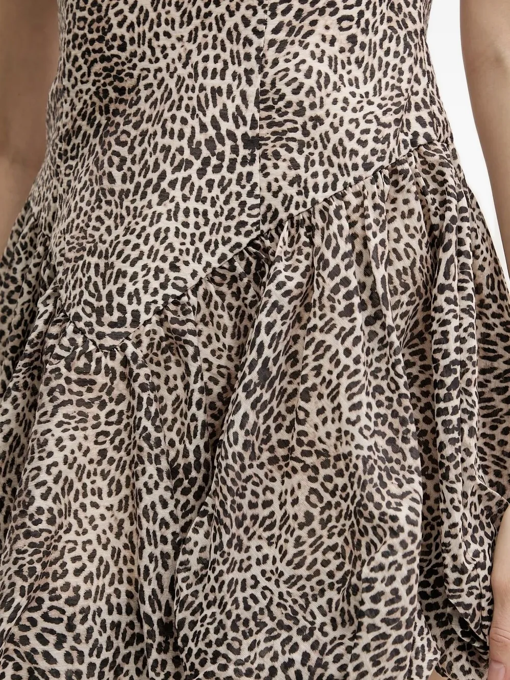 Bardot Jurk met luipaardprint Bruin