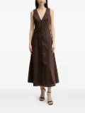 Bardot button-front midi dress - Brown