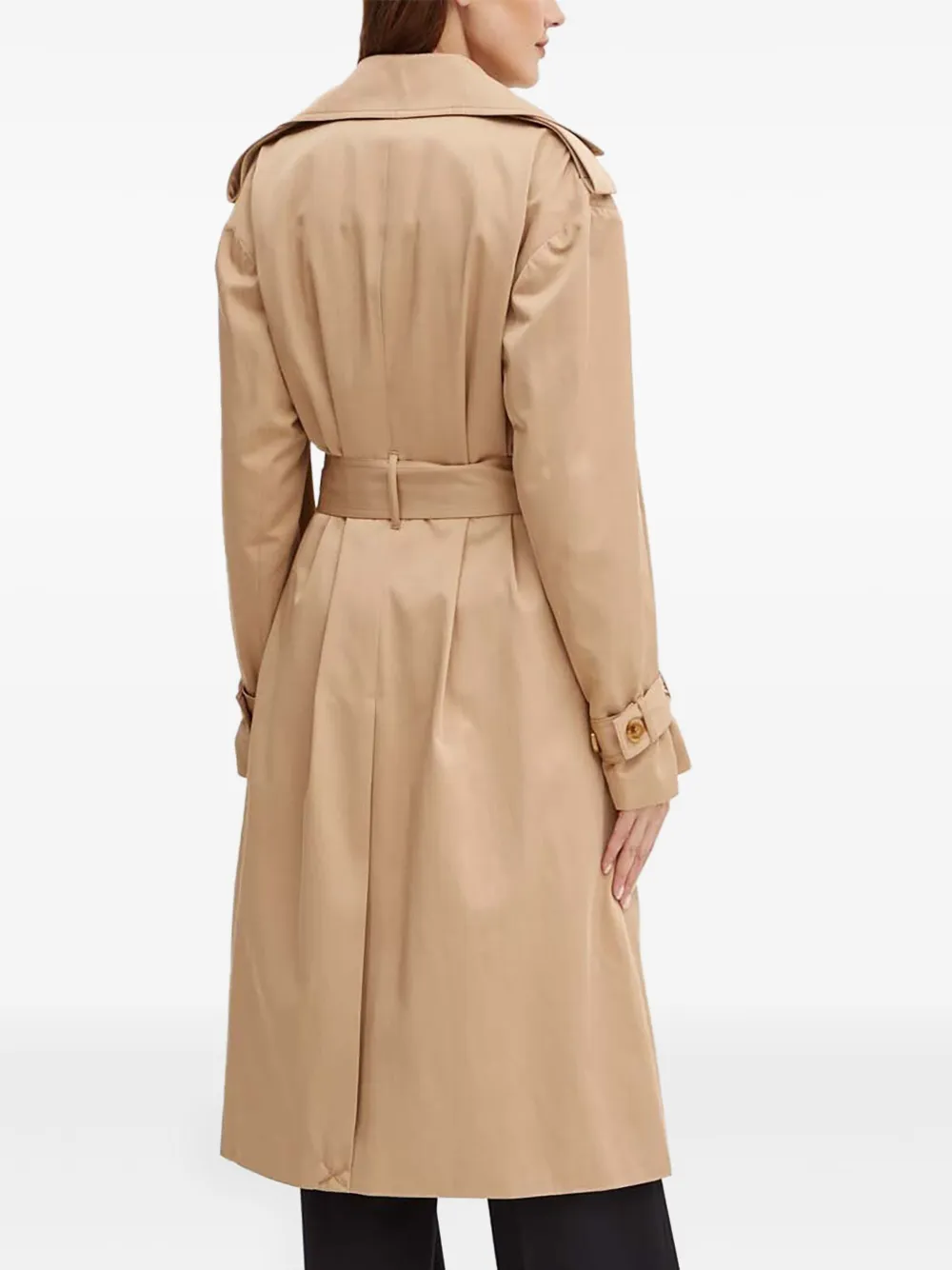 Bardot Halle trenchcoat met ceintuur en dubbele rij knopen Beige