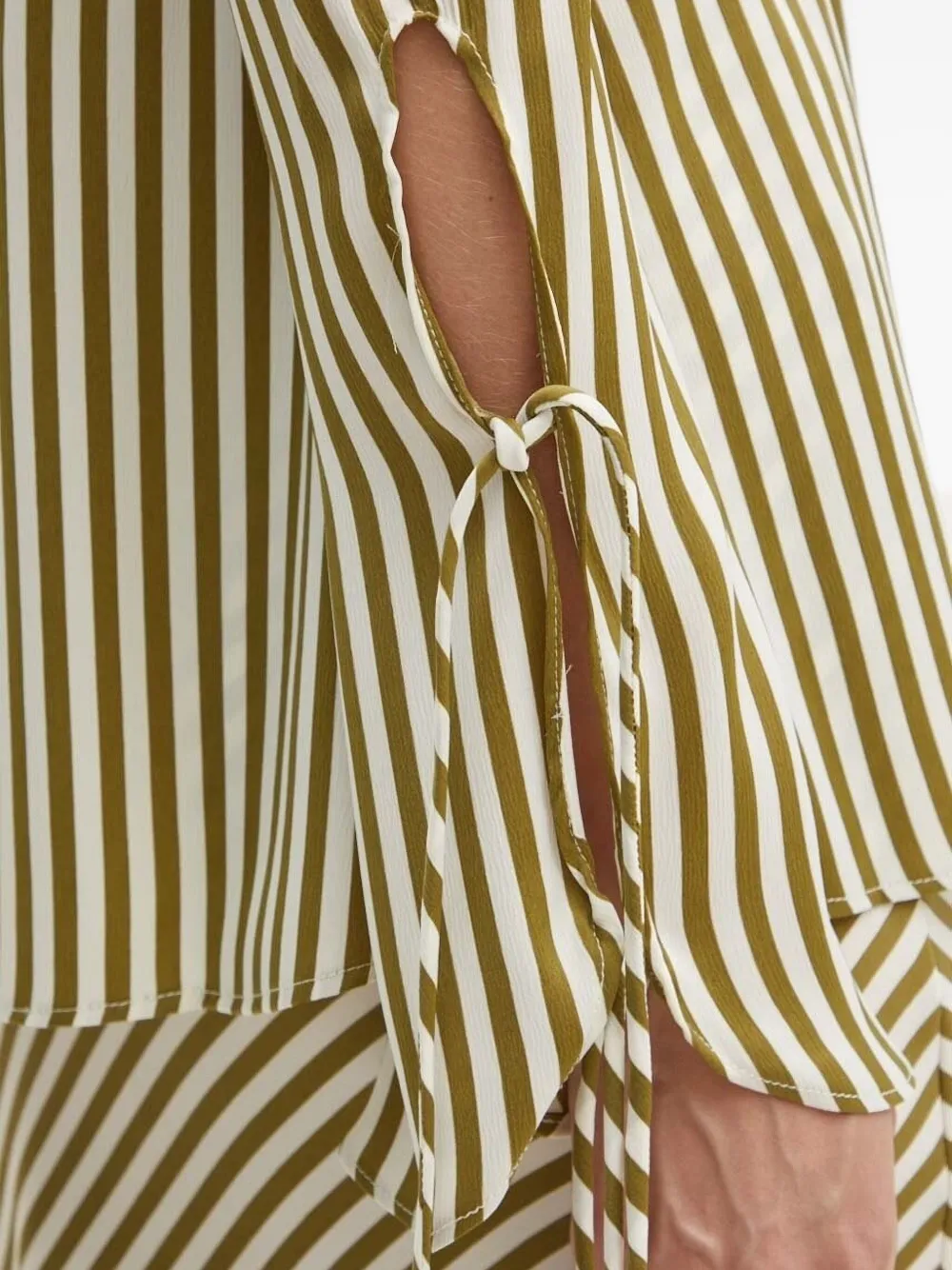 Bardot Striped Blouse In Green
