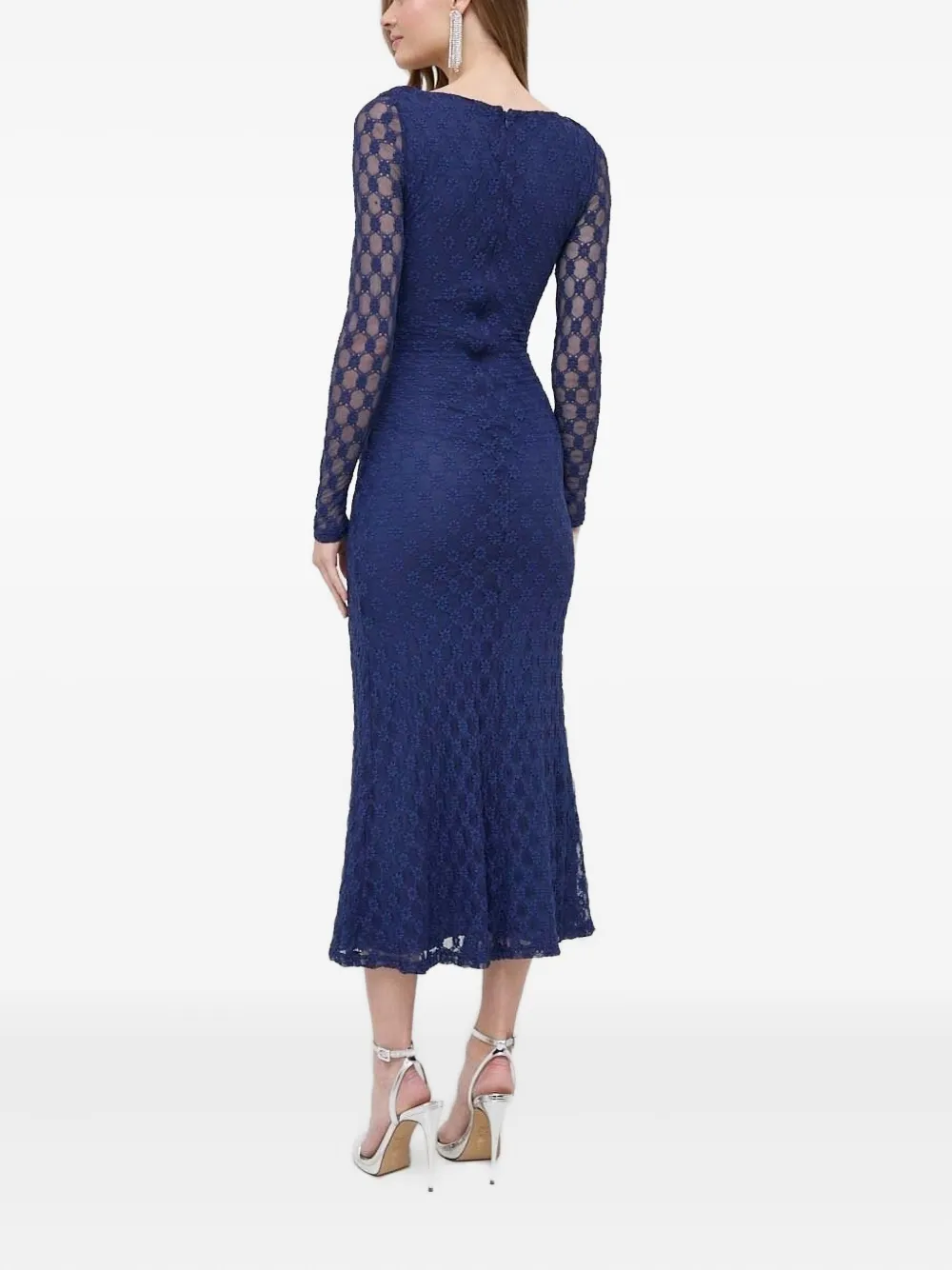 Bardot Jurk met lange mouwen - Blauw